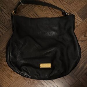 Marc By Marc Jacobs Black Hobo Bag with Gold Details